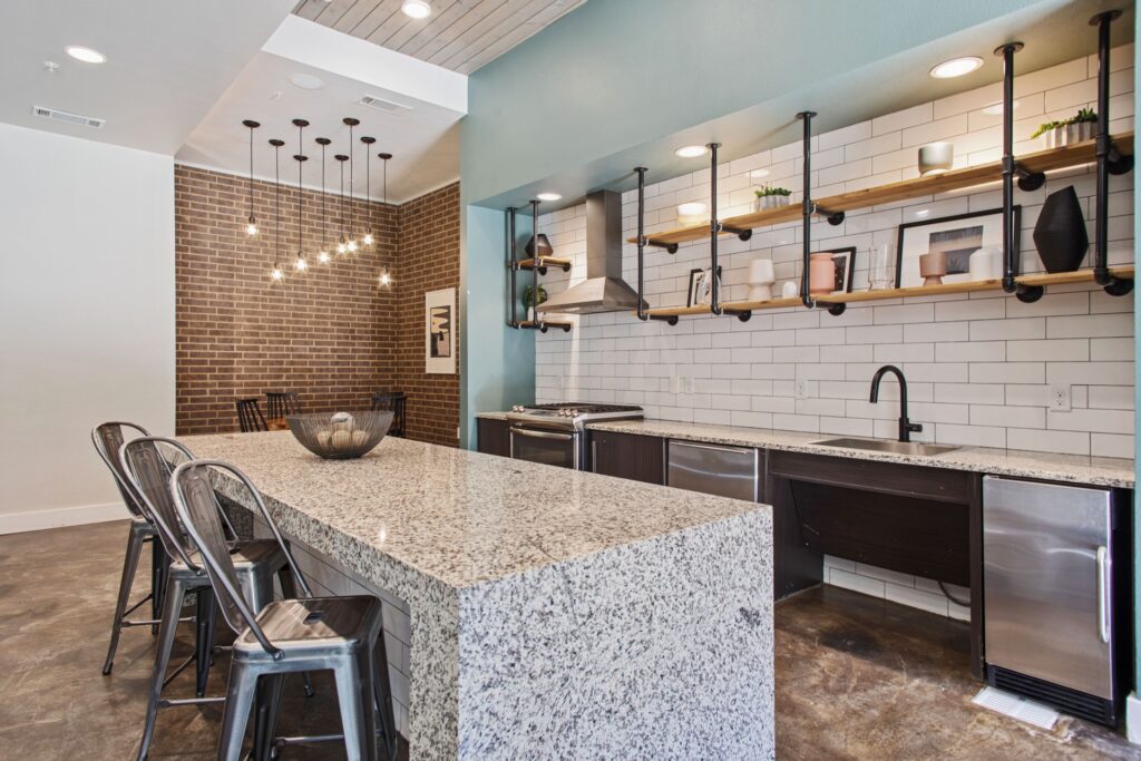 interior resident community kitchen area